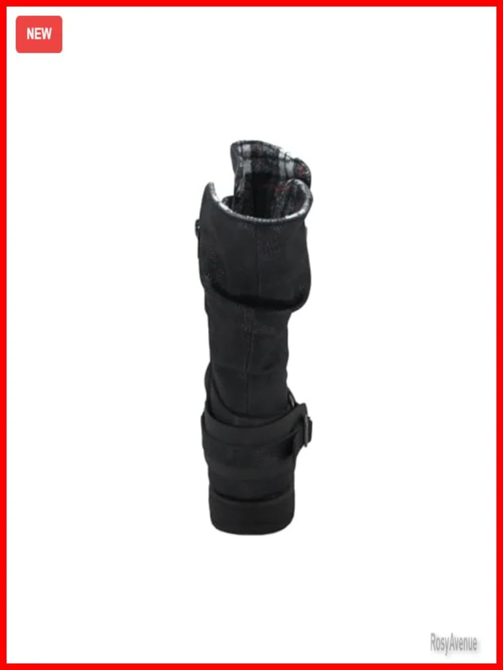 Synthetic Keto Mid-Calf Snow Boot with Zip and Buckle